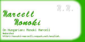 marcell monoki business card